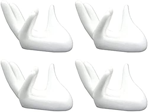 Juego de hueveras de Porcelana Blanca Divertida con Forma de Mano para el hogar, la Cocina y el Restaurante Porcelana Creativa Huevos Duros y Suaves con utensilio Porta cucharas Vajilla Desa