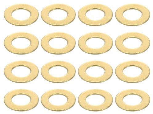 QUARKZMAN 100 guarnizioni piatte in ottone, M5 x 10 x 0,5 mm, rondelle in ottone, guarnizioni per viti, bulloni, riparazione di macchine, costruzione esterna