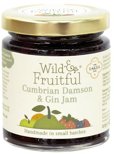 Wild & Fruitful Cumbrian Damson & Gin Jam - 227g Jar | Deliciously Fruity Jam made with The Lakes Gin | Hand Made in Cumbria