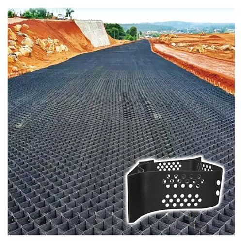 Stabilisateur de Gravier Grilles de stabilisation de gravier pour allée, Stabilisateur de sol à flanc de colline en nid d'abeille/ Maille pour pavés de sol perméables pour allées piétonnes(H 10cm/4in,