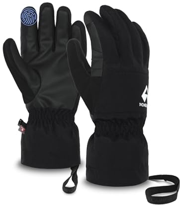 Pioneer Camp Winter Ski Gloves Men Women Waterproof Primaloft Gold Insulation Touchscreen Warm Snow Gloves for Snowboarding