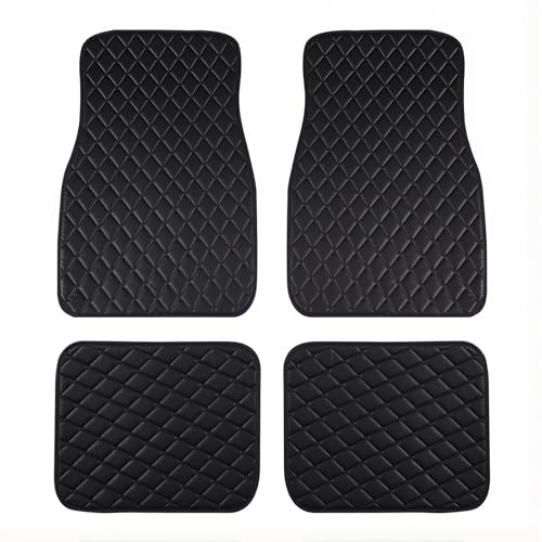 XGIXG Set di tappetini in Pelle per Auto, per Ford Explorer EV 2024-2025 Tutte Le Stagioni Impermeabile Anti Scivolo Tappeti Accessori Interni,C Black