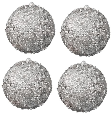 KiBcsLic 4 Stück Christbaumkugel Anhänger Weihnachtsbaum Schmuck Dekokugel Schaumstoff DIY Bastelartikel für Feier Zuhause Fest Jubiläum Party, Champagner Gold