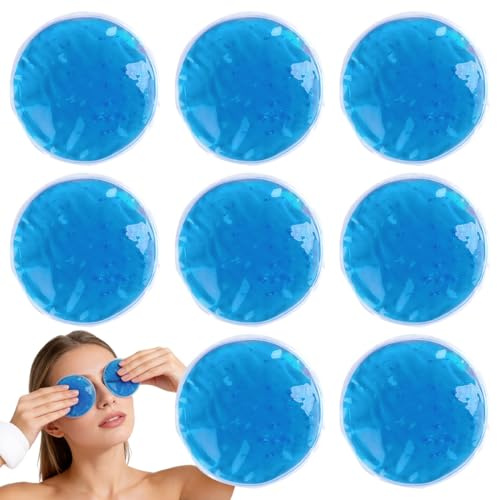 8 Piezas Bolsa de Gel Frio, Compresa de Gel, Compresas Frías y Calientes, Almohadillas de Refrigeración Pequeñas, Reutilizable, para Lesiones Dolor de Cabeza, Dientes, Ojos Cansados, Lactancia, Niños