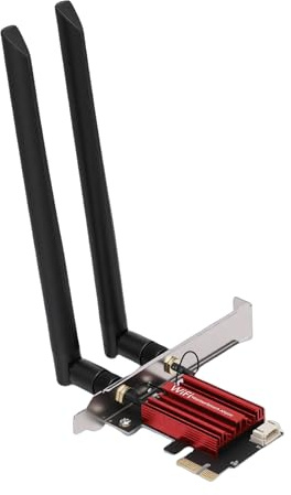 VBESTLIFE Tarjeta WiFi PCIe para PC de Escritorio, Bluetooth 4.0, Adaptador Inalámbrico de Doble Banda 802.11ax, Latencia Ultrabaja, para Wins, Linux, OS X