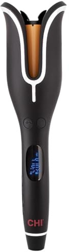 CHI Spin N Curl 1″ Ceramic Rotating Curling Iron, Adjustable Preset Heat Settings for All Hair Types, Salon-Quality Curls & Waves, Auto Shut-Off, Tangle Protection, Onyx Black