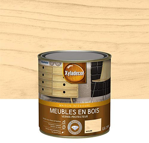 Vernis protecteur Xyladecor pour les meubles intérieurs en bois - aspect mat incolore 0,5 L