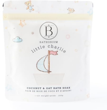 Bathorium Little Charlie Bath Soak, Nourishing Soak for Babies, Made with Colloidal Oat, Chamomile & Coconut, Moisturizes & Soothes Delicate Skin, 9 oz