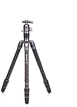 Benro Carbon Fibre Two Series Tripod/Monopod with VX25 Ballhead, 4 Leg Sections, Twist Leg Locks, Padded Carrying Case (FRHN24CVX25) Max Height 169 cm