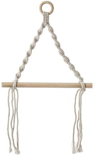 Cabilock Bohemian Makramee Handtuchhalter Aus Baumwollfaden 40X40Cm Wandbehang Für Badezimmer Deko Und Aufhänger Für Handtücher