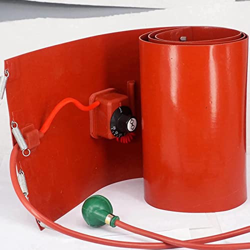 Heavy Duty Metal Drum Heater - 53/55 Gallon Barrel Band Heater Pail Heater, 110V/220V Silicone Pad With Adjustable Thermostat (Size : 200L 174 * 25CM)