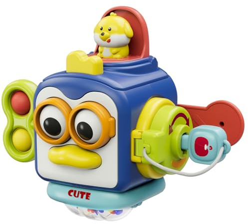 OSIMILY Toys for 1 Year Old Boy, Busy Cube Montessori Toys for 1+ Year Old,Sensory Toys for Toddlers 1-3,Fine Motor Skills Educational Toys,Birthday Gift for Baby Aged 6, 9, 10, 12, 18 Months