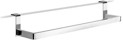 CM BAÑOS - Toallero para Puerta, Toallero Barra para Baño o Cocina, Toallero Colgante, Sin Taladros ni Agujeros, Color Plata, Acero Inoxidable, 36 cm