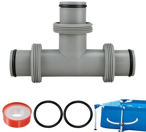 38mm 32mm Pool Hose Connector for Intex Bestway Coleman Pool Hose Connector Accessories (T Connector, 38mm)
