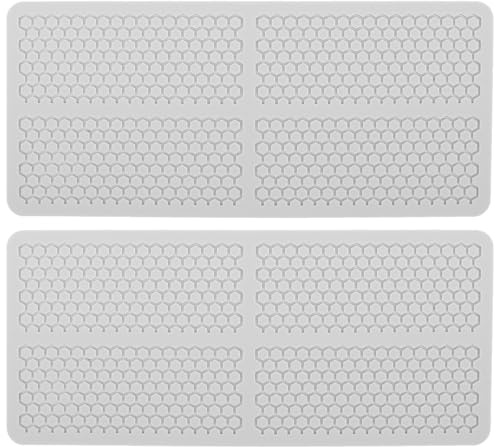 MOLUCKFU Moules en Silicone Nid D’Abeille 3D 2 Pièces Moules Creux pour Fondant et Chocolat Silicone Alimentaire Légers et Faciles à Nettoyer Décoration Pâtisserie pour Cupcakes et