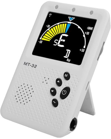 AUNMAS Universal-Instrumentenstimmgerät, Kompaktes ABS-Design, 3-in-1-Metronom-Stimmgerät mit LCD-Display, Ideal für Gitarren-, Bass-, Violin- und Ukulelenspieler