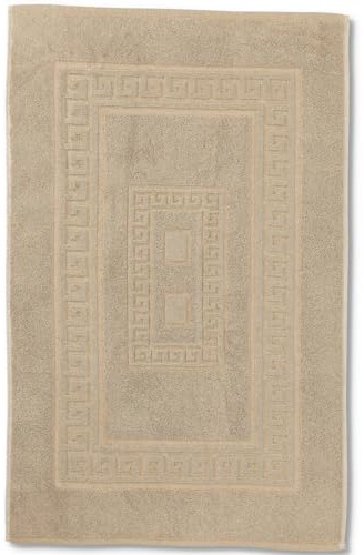 Tappeto da bagno in spugna 45 x 60 cm Torino tappetino assorbente in cotone, senza antiscivolo - beige