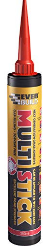 Everbuild Multi Stick – Hybrid Polymer Adhesive – Fast Curing – Waterproof – Weather And UV Resistant – Internal and External Use – White – 350ml