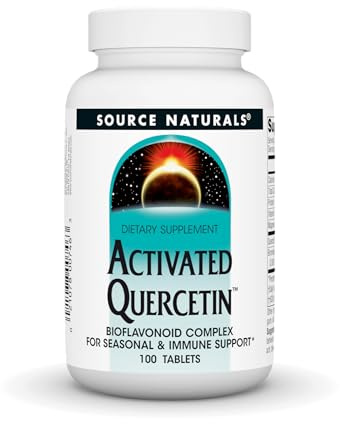 Source Naturals Activated Quercetin - Plant-Derived Bioflavonoid Complex - Seasonal & Immune Defense - 100 Vegetarian FriendlyTablets