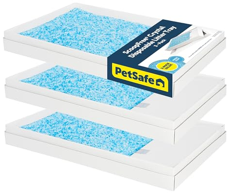 PetSafe ScoopFree Disposable Crystal Cat Litter Tray - Easy Cleaning Box - Refill Tray for Automatic Litter Box - Fresh Scent - 4.3 lb Bags - 3 Pack