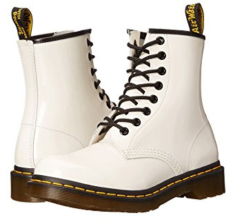 Dr. Martens 8 œillets, Rangers Femme, Blanc Blanc, 41 EU