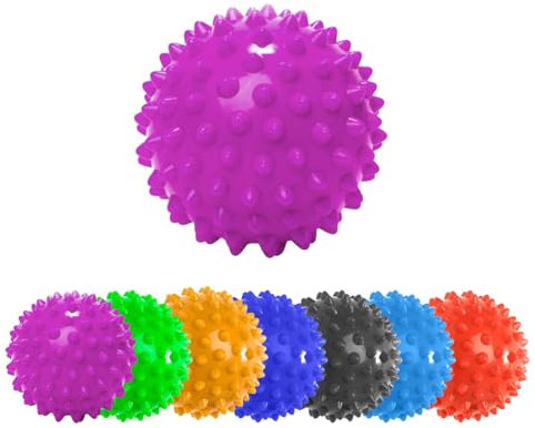 #DoYourSports Igelball & Faszienball | Massageball 10cm ⌀ | Lacrosse Ball für Hals, Rücken & Füße mit Stachel-Oberfläche | Ideal zum Faszientraining | Akupressurball mit Noppen [Violett]