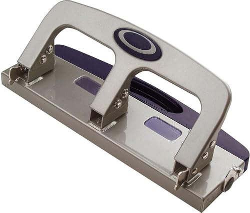 Officemate 3-Hole Punch with Pull Out Chip Drawer, 20 Sheets, Metallic Silver (90102)
