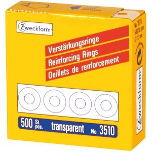 AVERY Zweckform 10 x Lochverstärkungsringe transparent VE=500 Stück