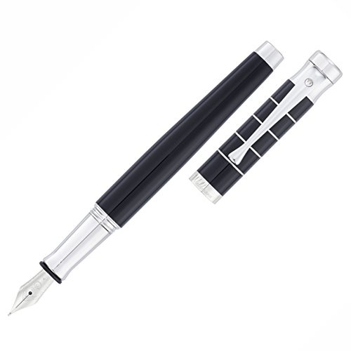 Waldmann Füllhalter Tango, schwarz, Sterling Silber, Feder:mittel (M)