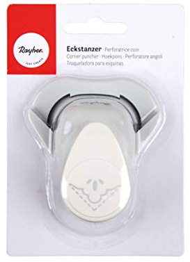 Rayher Hobby 89861000 Eckstanzer, Blüte, ø 2,54cm- 1 Zoll, geeignet für Papier/Karton bis zu 220g/m², Transparente