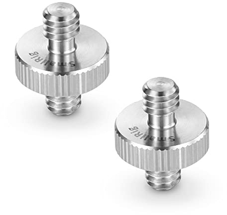 SMALLRIG 1/4 männlich zu 1/4 männlich Gewinde Schraube Adapter | zum Kamera/Stativ/Monopod/Kugelkopf/Lichtstand (2 Stück) - 828