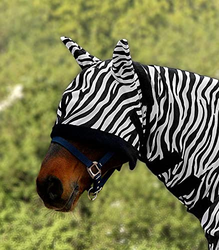 WALDHAUSEN Fliegenmaske Zebra, schwarz/weiß, PON