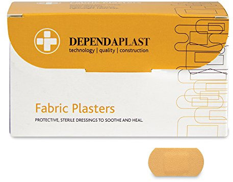 Dependaplast Advanced Fabric Plasters - Water-Repellent, Flexible, Super-Sticky Low-Allergy Adhesive, Breathable & Comfortable for All-Day Wear, 4cm x 2cm, Box of 100