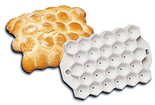 Martellato Roll Pane a Forma Esagonale, Bianco, 14 x 11 cm