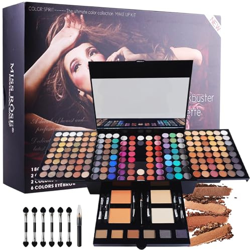 Pure Vie® Professionelle 180 Farben Lidschatten Concealer Rouge und Palette Makeup Kit - Ideal für Sowohl den Professionellen als auch Persönlichen Gebrauch