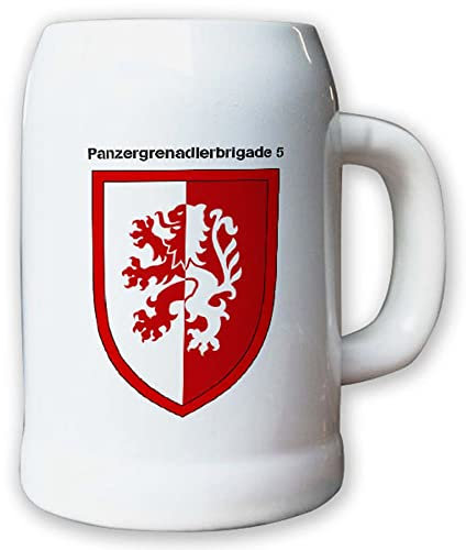 Personalised Engraved Tankard Beer Mug 0.5 L 21st Tankard Armoured Brigade 5 Pzgre Nbrig Brigade One German Military Bandage Crest Badge Tank Treatment Hessen # 12985