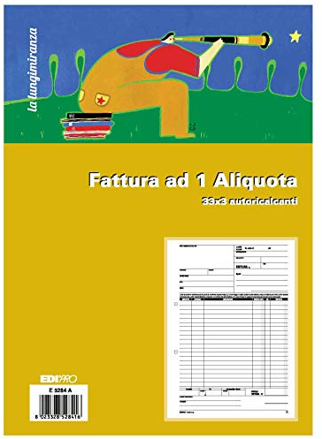 EDIPRO - E5284A - Faktura Block 1 skattesats 33x3 självpressande f.to 29,7x22