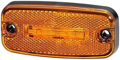 HELLA 2PS 345 600-017 Seitenmarkierungsleuchte - LED - 24V - Anbau - Lichtscheibenfarbe: gelb - Kabel: 500mm - seitlicher Anbau