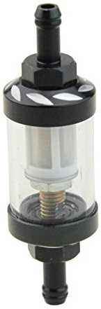 GOOFIT Universal Metall Gold CNC Kraftstofffilter Ersatz für Dirtbike Roller Motorrad (Schwarz)