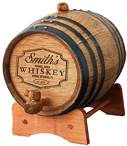 My Personal Memories Personalized Whiskey Barrel - Engraved Wine Barrel - Custom Oak Barrel - Barrel Aged Design (2 Liter Barrel)