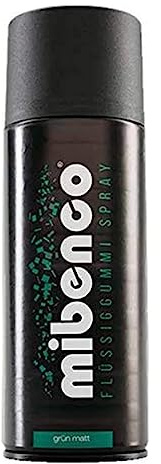 mibenco 71426029 Flüssiggummi Spray/Sprühfolie, Grün Matt, 400 ml - Schutz für Oberflächen und zum Felgen lackieren