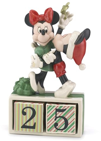 Lenox 859019 Disneys Mickey & Minnie Countdown Figurine by, Christmas Decorations, Indoor Decor