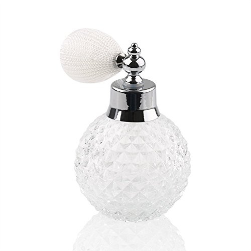 Coolrunner Crystal Art Vintage Style Refillable Perfume Atomizer Spray Bottle 100ml (Clear)