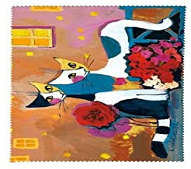 Fridolin Brillenputztuch Rosina Wachtmeister-Village Party, Stoff, bunt, 18x12.5x1 cm