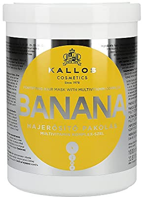 Kallos KJMN Banana Fortifying Hair Mask with multivitamin complex 1000 ml - 33,81 Fl Oz