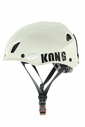 Kong. Mouse Sport. Casco da arrampicata, alpinismo, vie ferrate. Compatibile con cuffie e visiera. Casco di Sicurezza. CE EN 12492. 375g. Taglia Unica. Regolabile 52-64.cm. Made in Italy. Bianco
