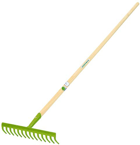 Verdemax Rastrillo de 14 Dientes con Mango de Madera 3285 FSC de 130 cm