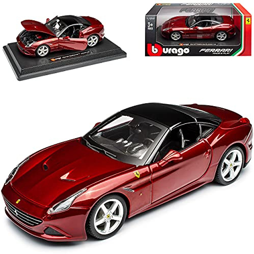 Bburago Ferrari California T Coupe Rot Metallic 1/24 Modell Auto mit individiuellem Wunschkennzeichen