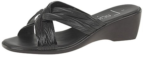 Lucia Ladies Mule Wedge heel sandals casual or evening wear