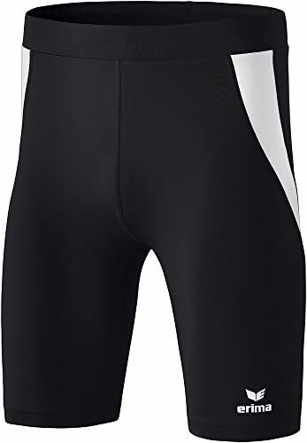 Erima Unisex Kinder atletisk Tight kurz, Schwarz/Weiß, 164 EU